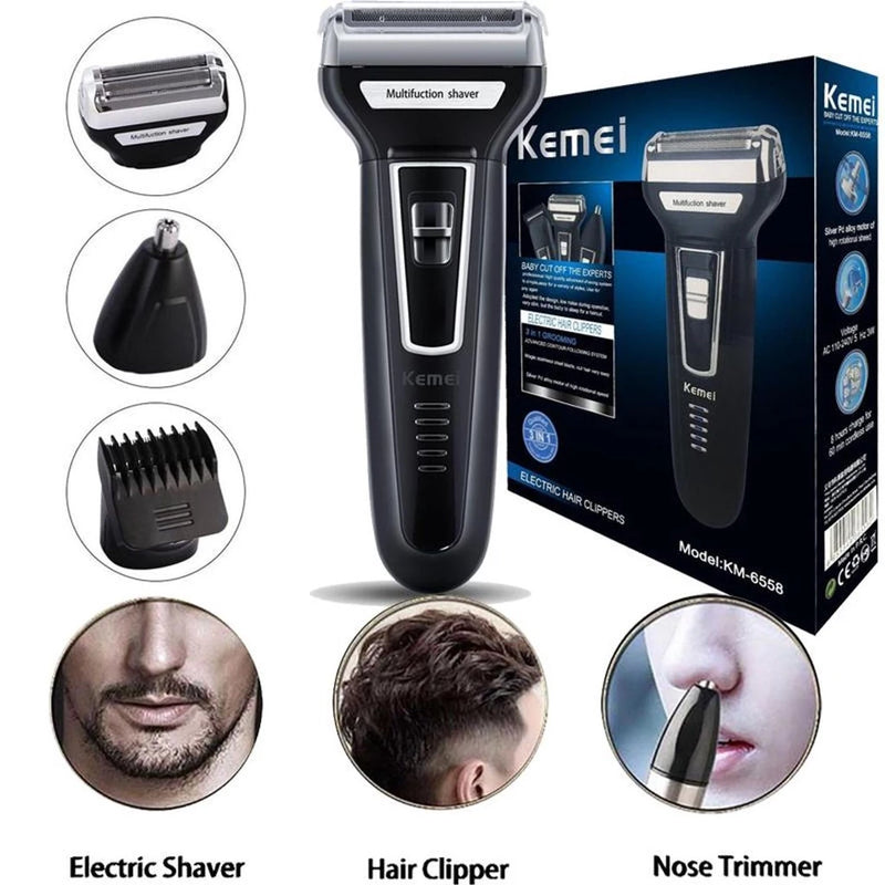 Aparador Multifuncional TrimForce Elite 3 em 1™ para Barba, Cabelo e Pelos