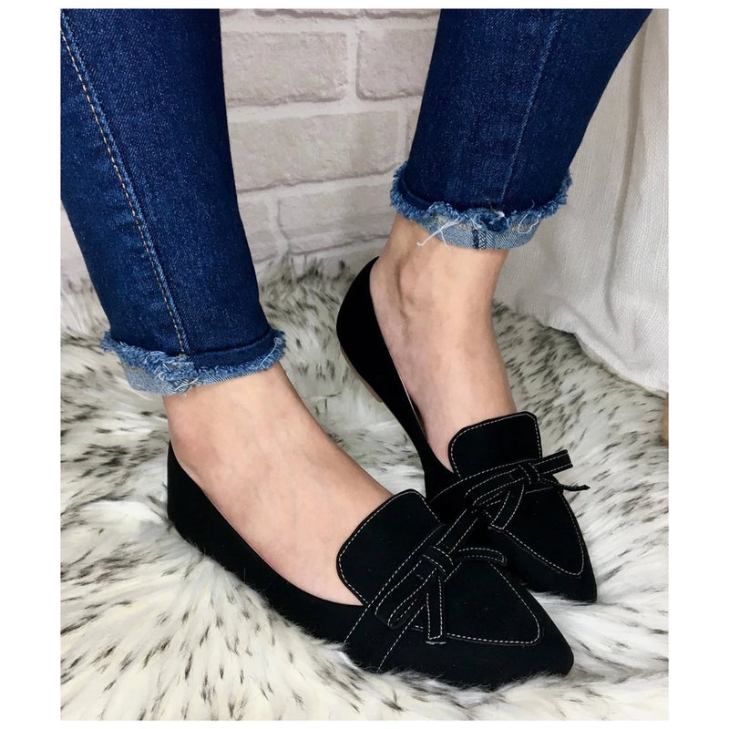Sapatilha Feminina Rasteira Bico Fino Casual Social
