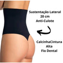 Calcinha Modeladora Cintura Alta com Compressão e Fio Duplo
