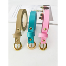Kit 3 Cintos Femininos TrioStyle™ Finos com Fivela Dourada