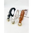Kit 3 Cintos Femininos TrioStyle™ Finos com Fivela Dourada