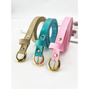 Kit 3 Cintos Femininos TrioStyle™ Finos com Fivela Dourada