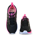Tênis Feminino FREEDOM Preto Pink — Leve, Confortável e Versátil