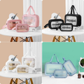 Kit 3 Necessaires Organizadoras BellaCase Trio™ para Maquiagem e Viagem