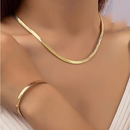 Conjunto Colar e Pulseira GoldenFlow™ Malha Laminada Dourada