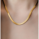 Conjunto Colar e Pulseira GoldenFlow™ Malha Laminada Dourada