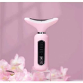 Massageador Facial e para Pescoço com Vibração e Luzes LED – Recarregável USB