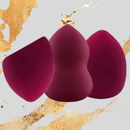 VelvetBlend™ Kit com 3 Esponjas para Maquiagem Blender Gota e Chanfrada Acabamento Profissional