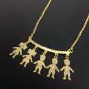 Colar Feminino Amor de Mãe FamilyLove™ com Pingentes de Filhos
