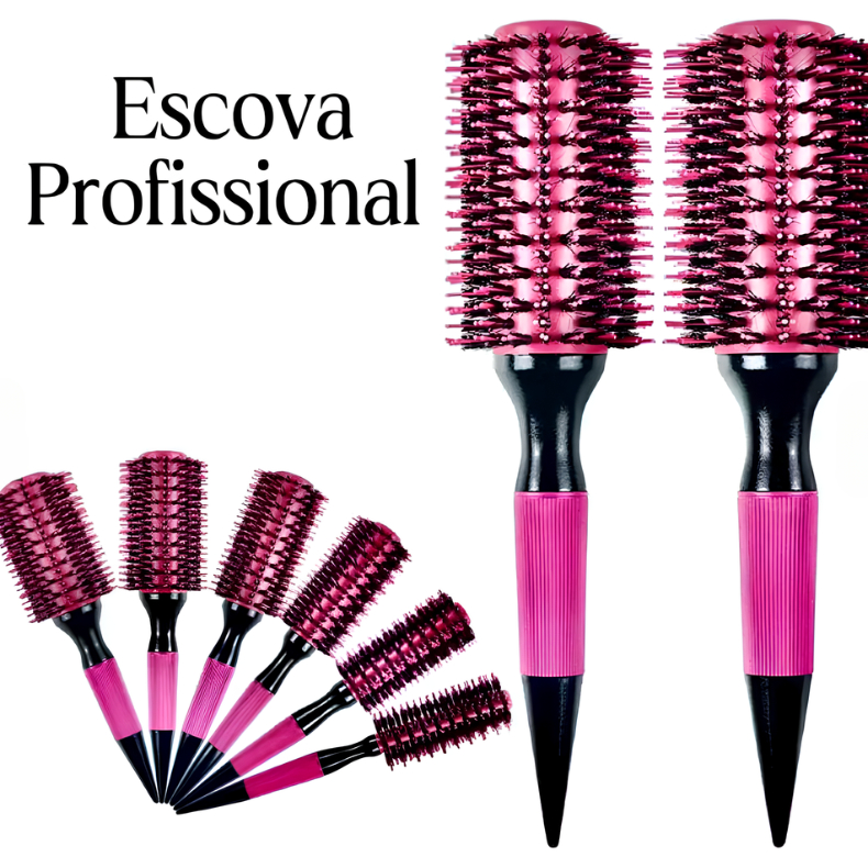 Escova Térmica HairSculpt Pro™ com Cerdas Mistas para Modelagem e Finalização