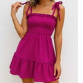 Vestido Feminino com Lastex e Alça de Amarração Casual