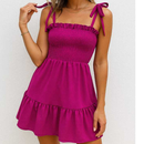Vestido Feminino com Lastex e Alça de Amarração Casual