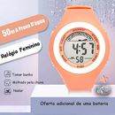 Relógio Feminino Digital com LED, Alarme e Cronômetro