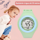 Relógio Feminino Digital com LED, Alarme e Cronômetro