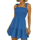 Vestido Feminino com Lastex e Alça de Amarração Casual