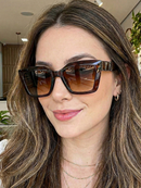Óculos de Sol Feminino Moderno UV400 Estiloso para Praia e Dia a Dia