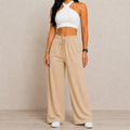 Calça Pantalona Feminina Duna Cintura Alta com Bolso e Laço