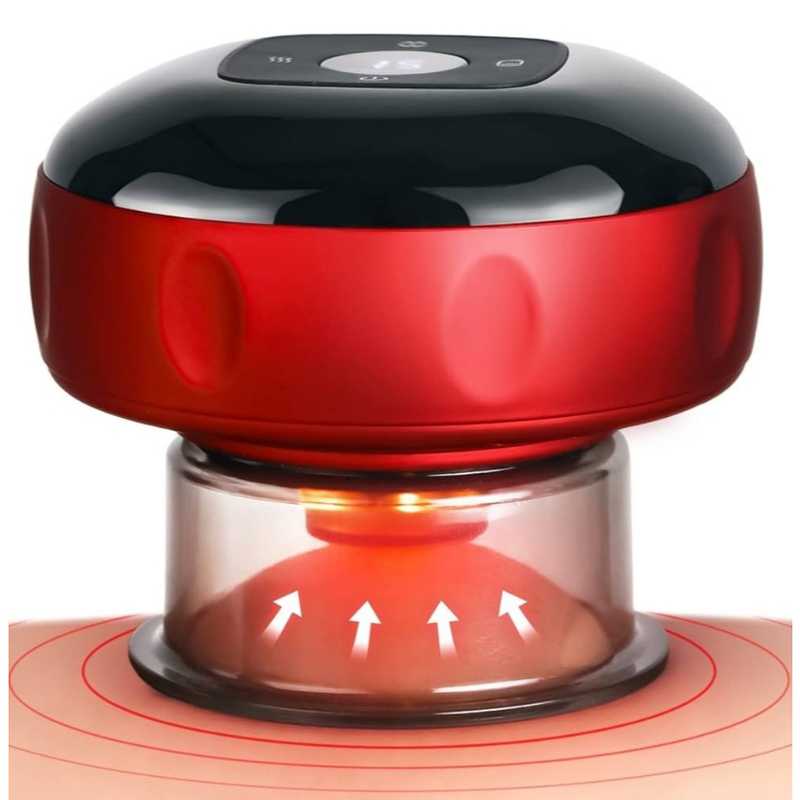 Massageador Elétrico a Vácuo com Sucção, Aquecimento e Recarregável USB-C
