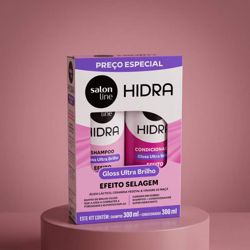 Kit Shampoo + Condicionador Hidra Ceramidas Salon Line