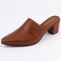 Scarpin Mule Feminino Salto Grosso 5cm Bico Fino Elegante