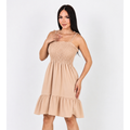 Vestido Feminino com Lastex e Alça de Amarração Casual