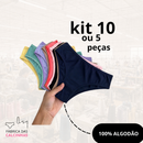 Kit 5 ou 10 Calcinhas Femininas 95% Algodão — Conforto para o Dia a Dia
