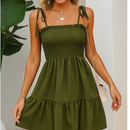 Vestido Feminino com Lastex e Alça de Amarração Casual