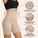 Short Modelador Feminino Cintura Alta com 4 Barbatanas
