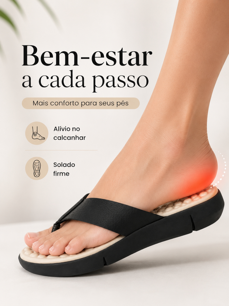 Tamanco Feminino Anabela com Palmilha Massageadora e Solado Antiderrapante
