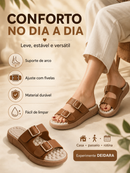 Sandália Papete Feminina Nuvem com Fivela Ajustável Leve e Confortável
