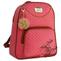 Mochila Feminina Fashion em Courino com Chaveiro Pompom