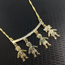 Colar Feminino Amor de Mãe FamilyLove™ com Pingentes de Filhos