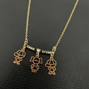Colar Feminino Amor de Mãe FamilyLove™ com Pingentes de Filhos