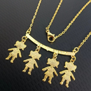 Colar Feminino Amor de Mãe FamilyLove™ com Pingentes de Filhos