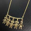 Colar Feminino Amor de Mãe FamilyLove™ com Pingentes de Filhos