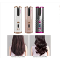 Modelador de Cabelo Automático Sem Fio com Bateria Recarregável e Display LED