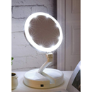 Espelho de Mesa com LED Dupla Face e Aumento 10X – Dobrável

