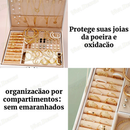 Kit de Joias Femininas Douradas com Colares, Anéis e Brincos
