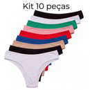 Kit 5 ou 10 Calcinhas Femininas 95% Algodão — Conforto para o Dia a Dia

